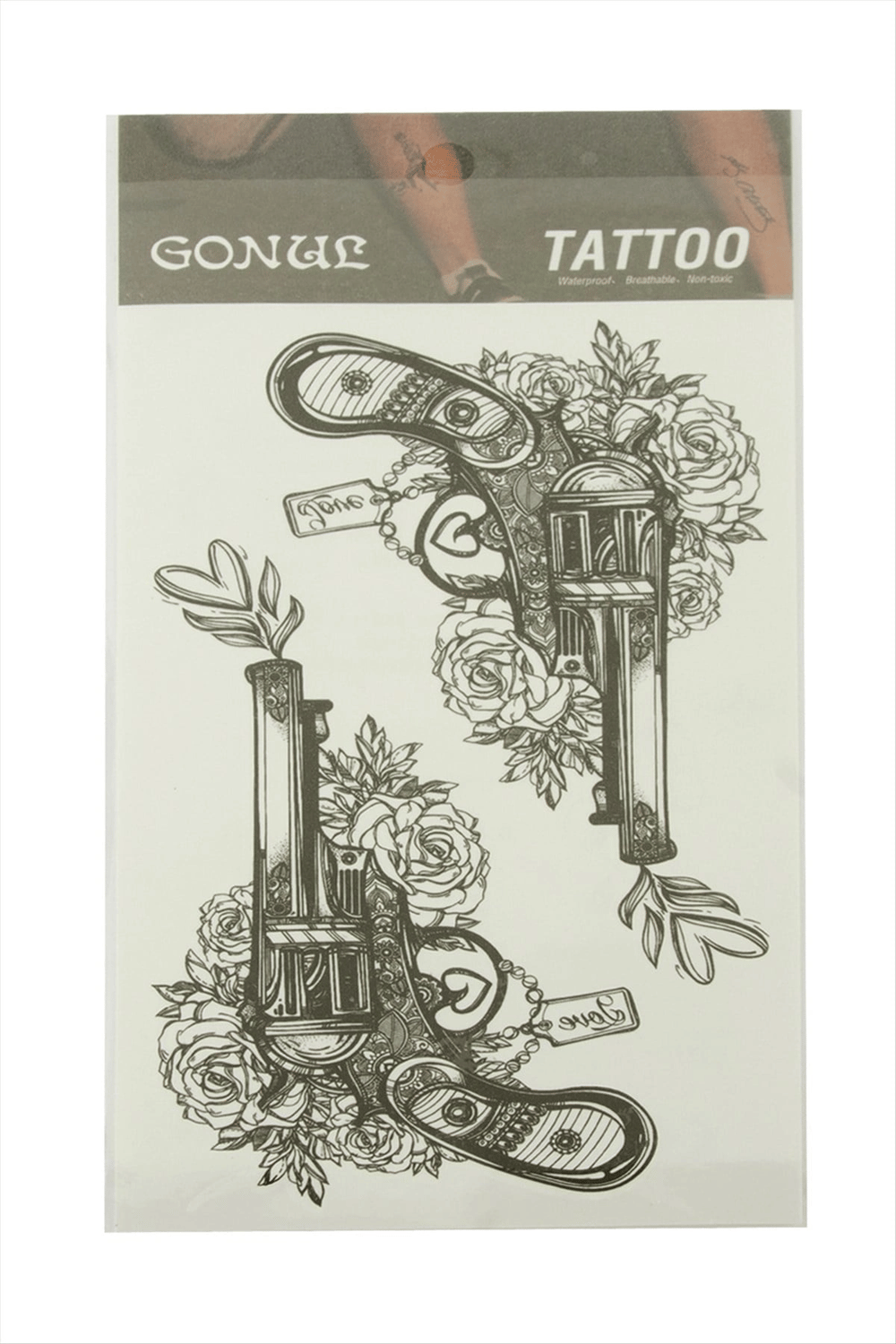 Silah Tattoo Dövme Sticker