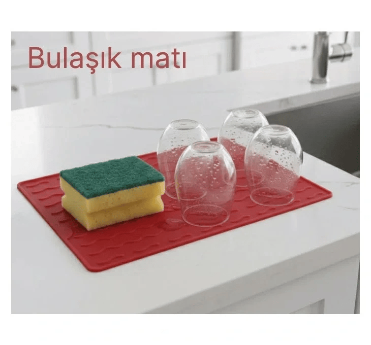 Silikon Bulaşık Kurulama Matı 30*40 Cm Gıdaya Uygun Uzun Ömürlü Bx40