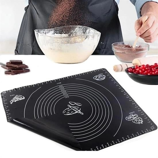 Silikon Çok Amaçlı Geniş Hamur Matı Hamur Açma Matı 40*50 Cm Bx40