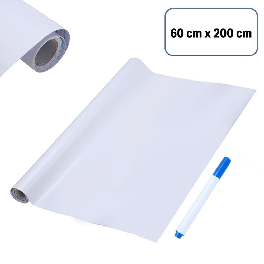 Silinebilir Kalemli Sticker  Duvara Yapışabilen Yazı Tahtası 60x200 cm (3936)