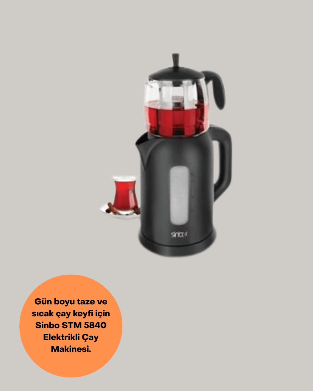 Sinbo STM 5840 Elektrikli Çay Makinesi 1800 Watt 1,7 Litre