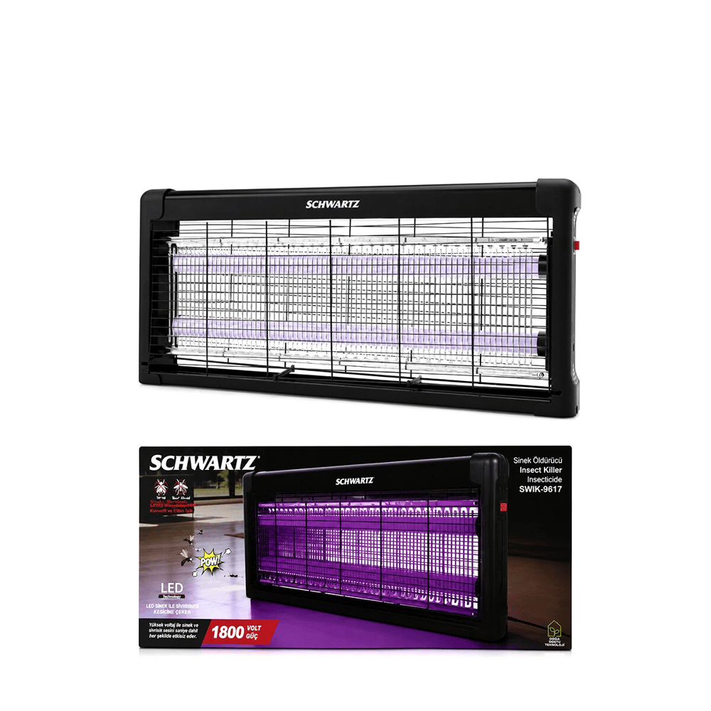 Sinek Öldürücü Cız Cihazı Makine 2pcs Led Floresan 100m2 Etkili 1800v 54x23.5cm Swık-9617 Bx40