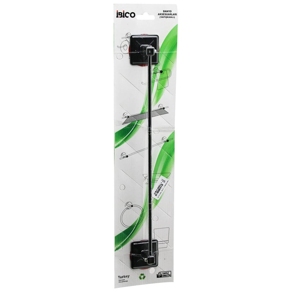 Siyah   Uzun  Metal  Havluluk   Yapışkanlı Montaj Bny-705 Bx40