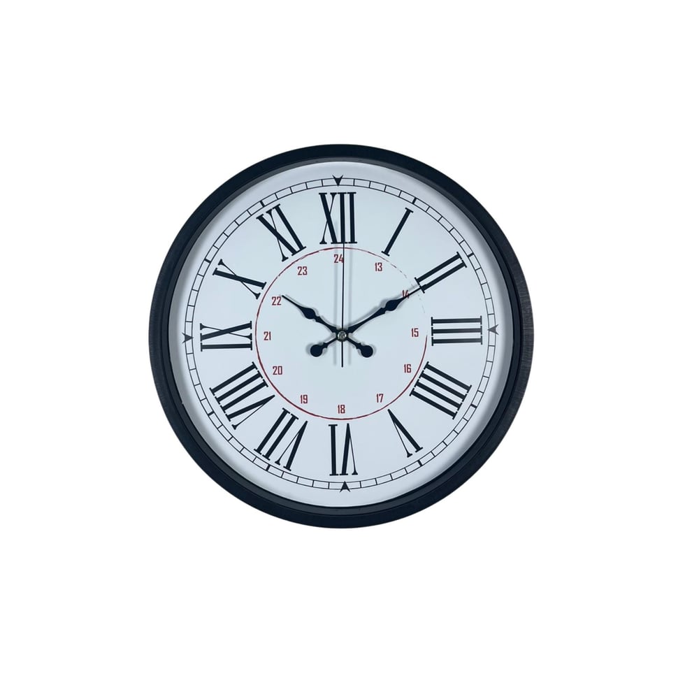 Siyah 36 Cm Roma Rakamlı Duvar Saati