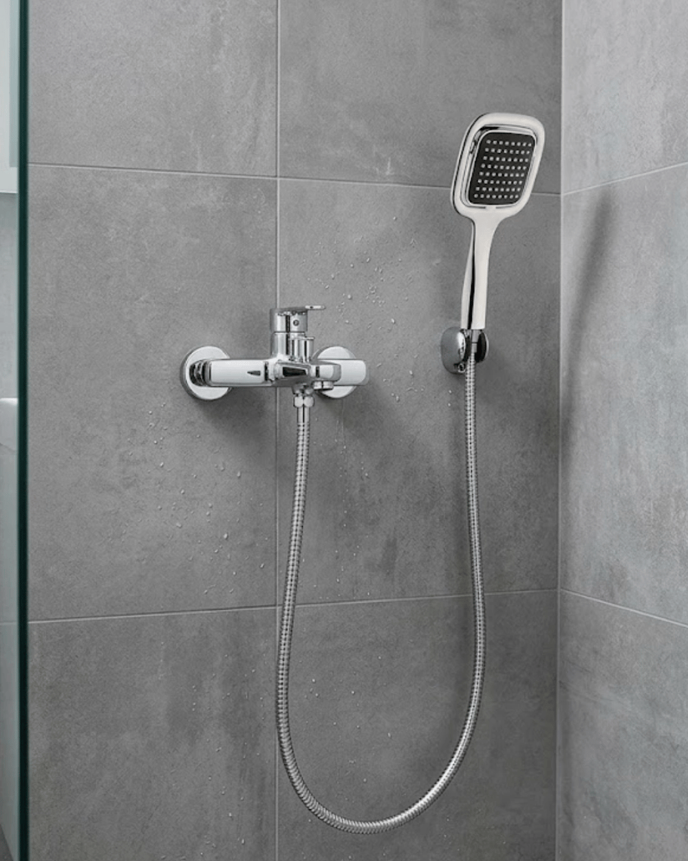 Siyah Duş Seti El Duşu Başlığı Spiral Hortum Dayanıklı Banyo Duş Aksesuarı