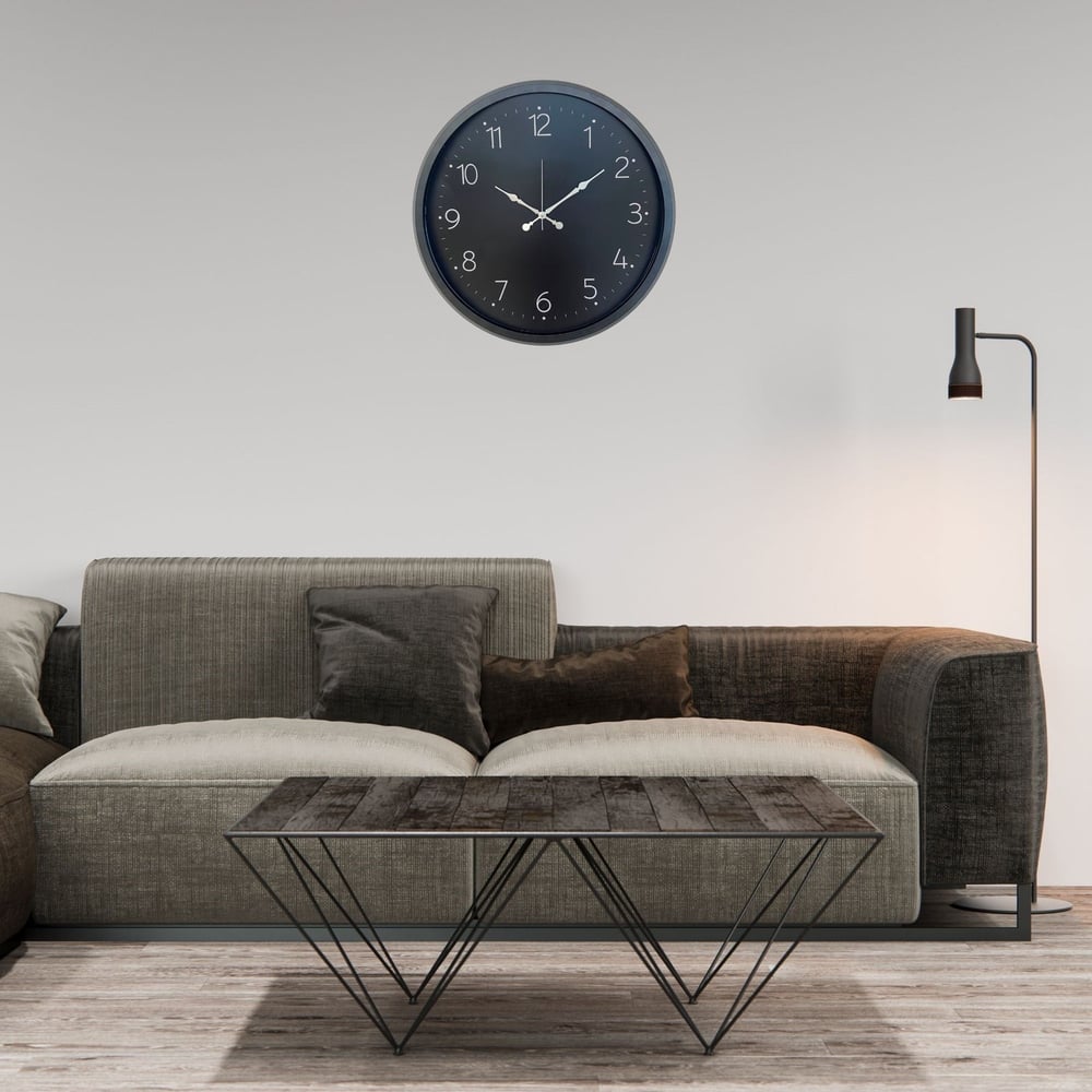 Siyah Elegance 52 x 52 Cm Duvar Saati