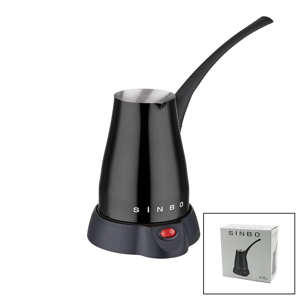 Siyah Elektirkli Cezve Türk Kahve Makinesi 5 Fincan - 400ml Hazne Paslanmaz Çelik 360 Derece Dönebilme Scm-2960 Bx40