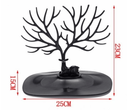 Siyah Geyik Tasarımlı Takı Mücevher Standı Bx40