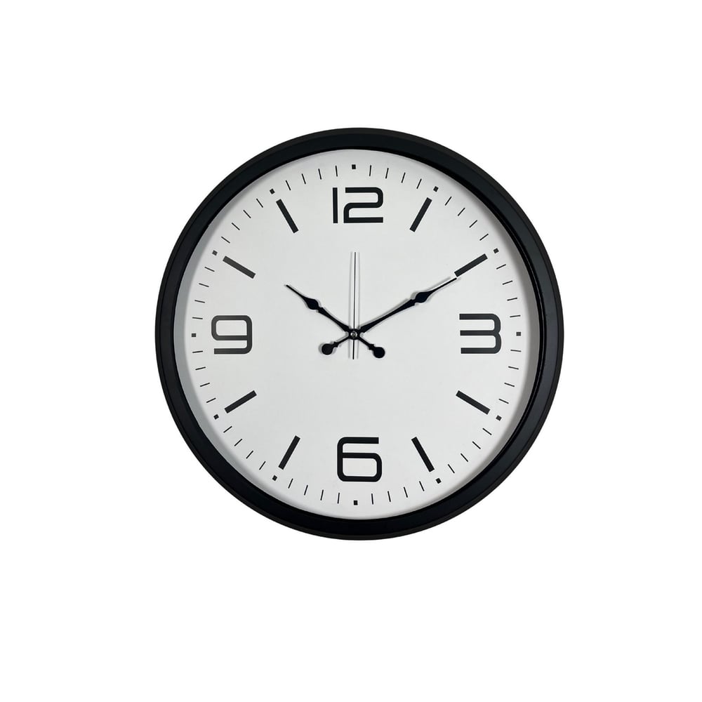 Siyah Modern & Şık 52 Cm Metal Duvar Saati