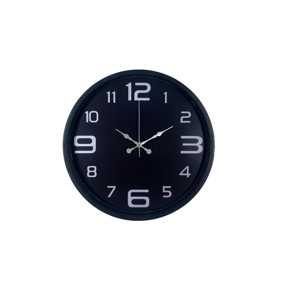 Siyah Modern 36 Cm Duvar Saati