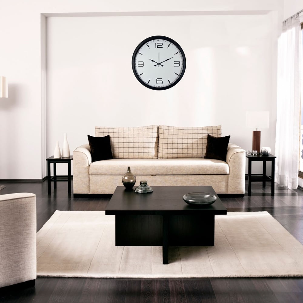 Siyah Modern Harmony 52 x 52 Cm Duvar Saati
