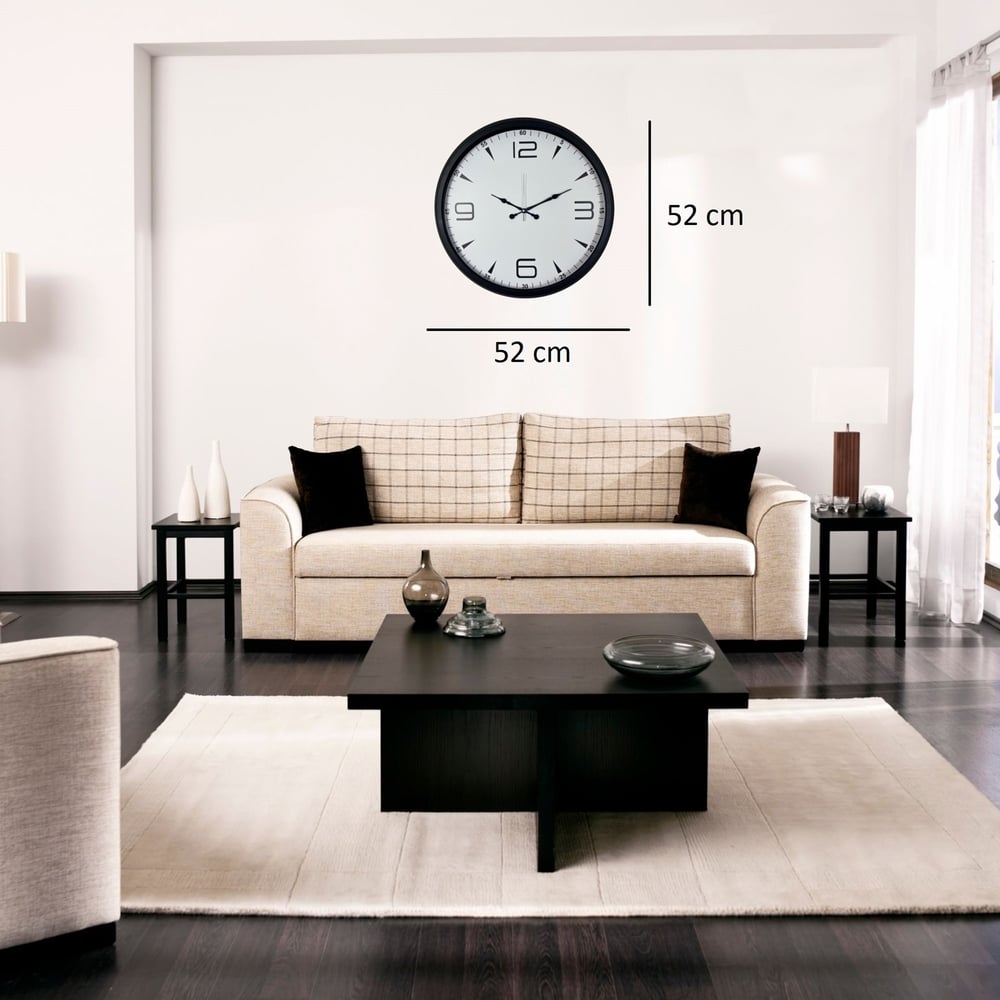 Siyah Modern Harmony 52 x 52 Cm Duvar Saati
