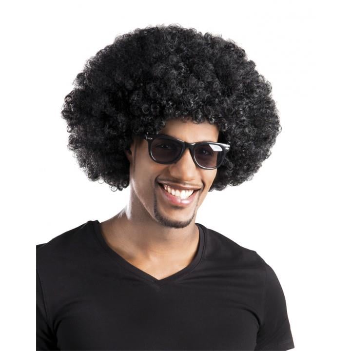 Siyah Renk Kıvırcık Afro Bonus Peruk Parti Peruğu (3936)