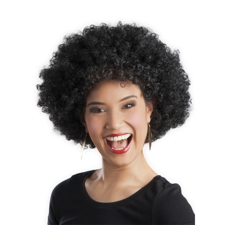 Siyah Renk Kıvırcık Afro Bonus Peruk Parti Peruğu (3936)