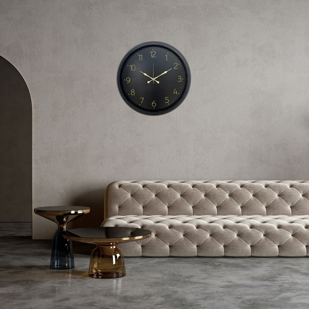 Siyah Sade Modern 52 x 52 Cm Modern Duvar Saati