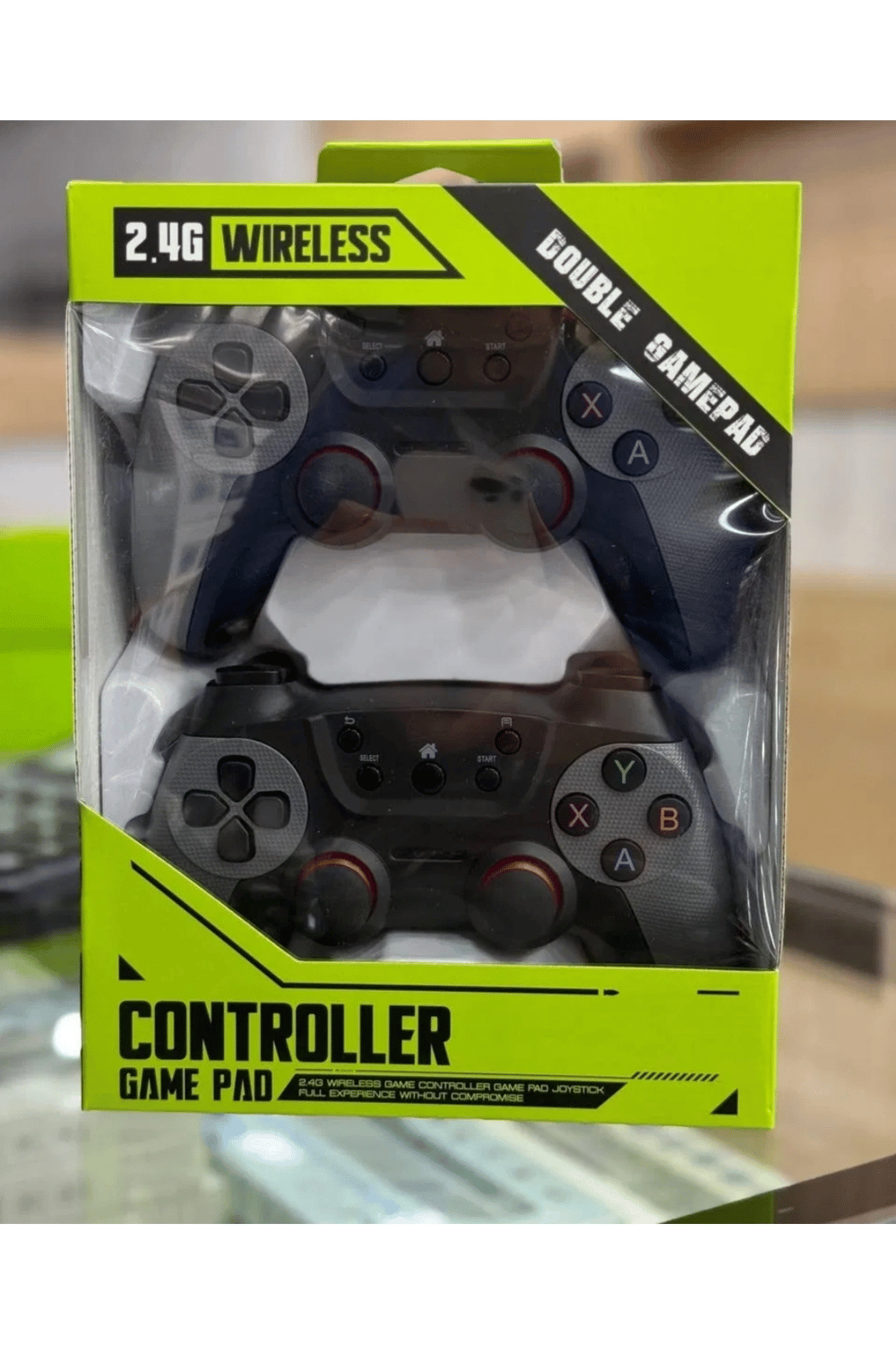 Siyah bluetooth bağlantılı 2.4g kablosuz gamepad 2 adet pc uyumlu 1 yıl garantili
