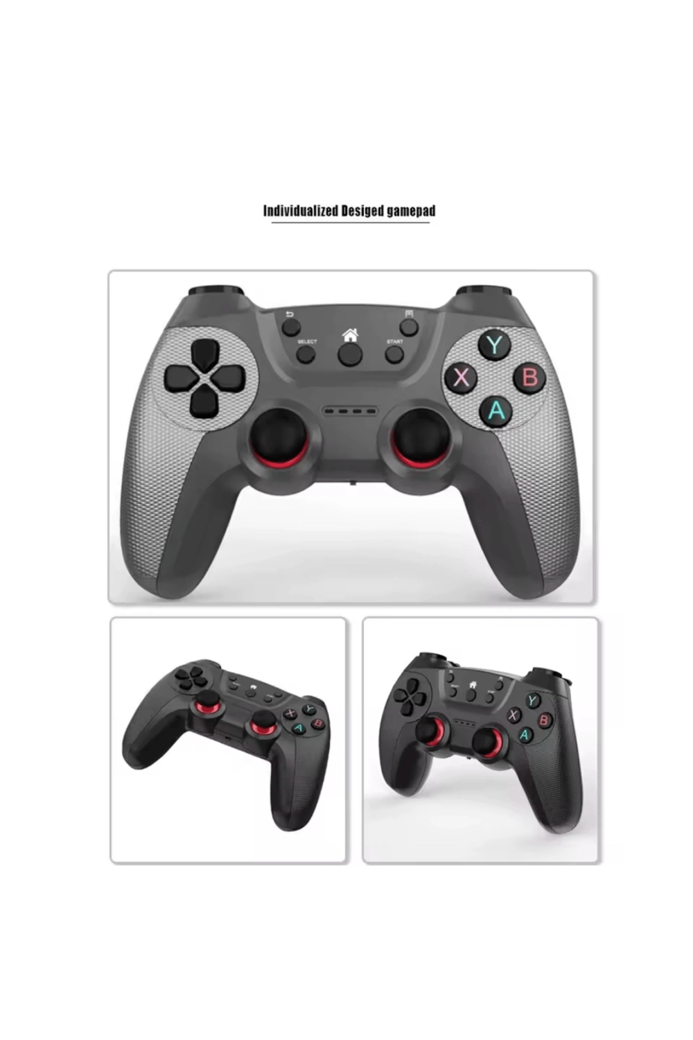 Siyah bluetooth bağlantılı 2.4g kablosuz gamepad 2 adet pc uyumlu 1 yıl garantili