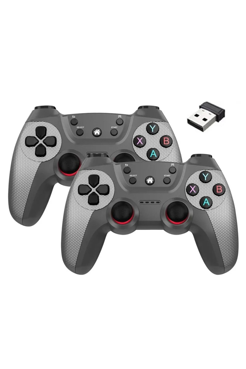 Siyah bluetooth bağlantılı 2.4g kablosuz gamepad 2 adet pc uyumlu 1 yıl garantili
