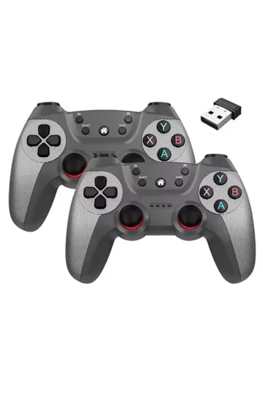 Siyah bluetooth bağlantılı 2.4g kablosuz gamepad 2 adet pc uyumlu 1 yıl garantili