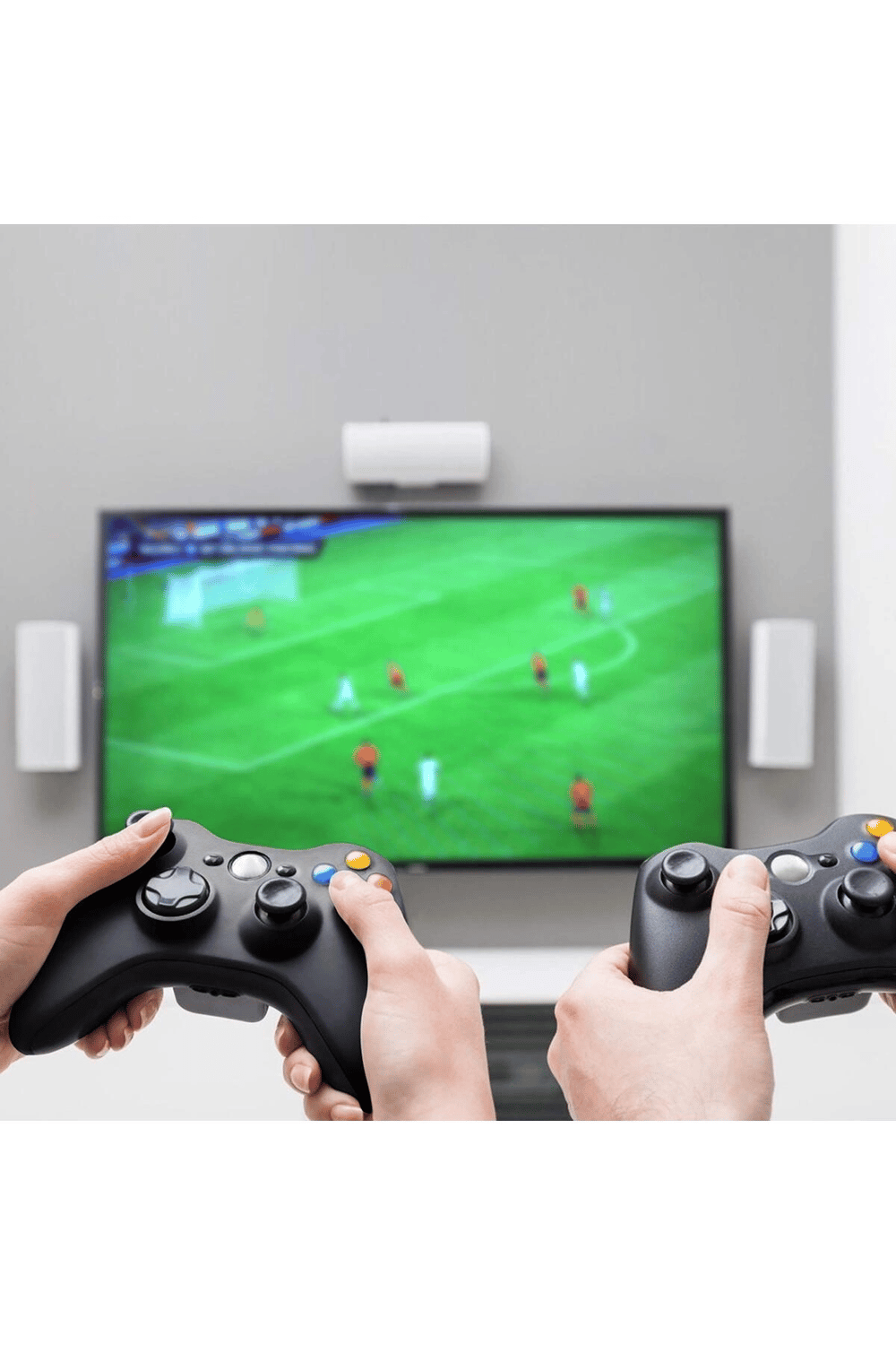 Siyah kablosuz joystick PC uyumlu titreşimli oyun kolu Bluetooth bağlantılı - Elektronik