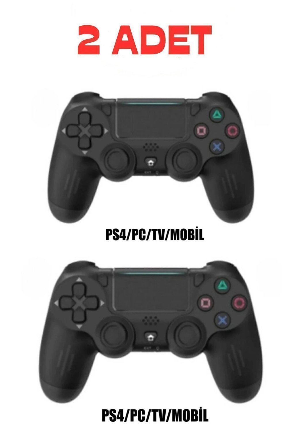 Siyah wireless bluetooth joystick PS4 uyumlu titreşimli oyun kolu 1 yıl garantili