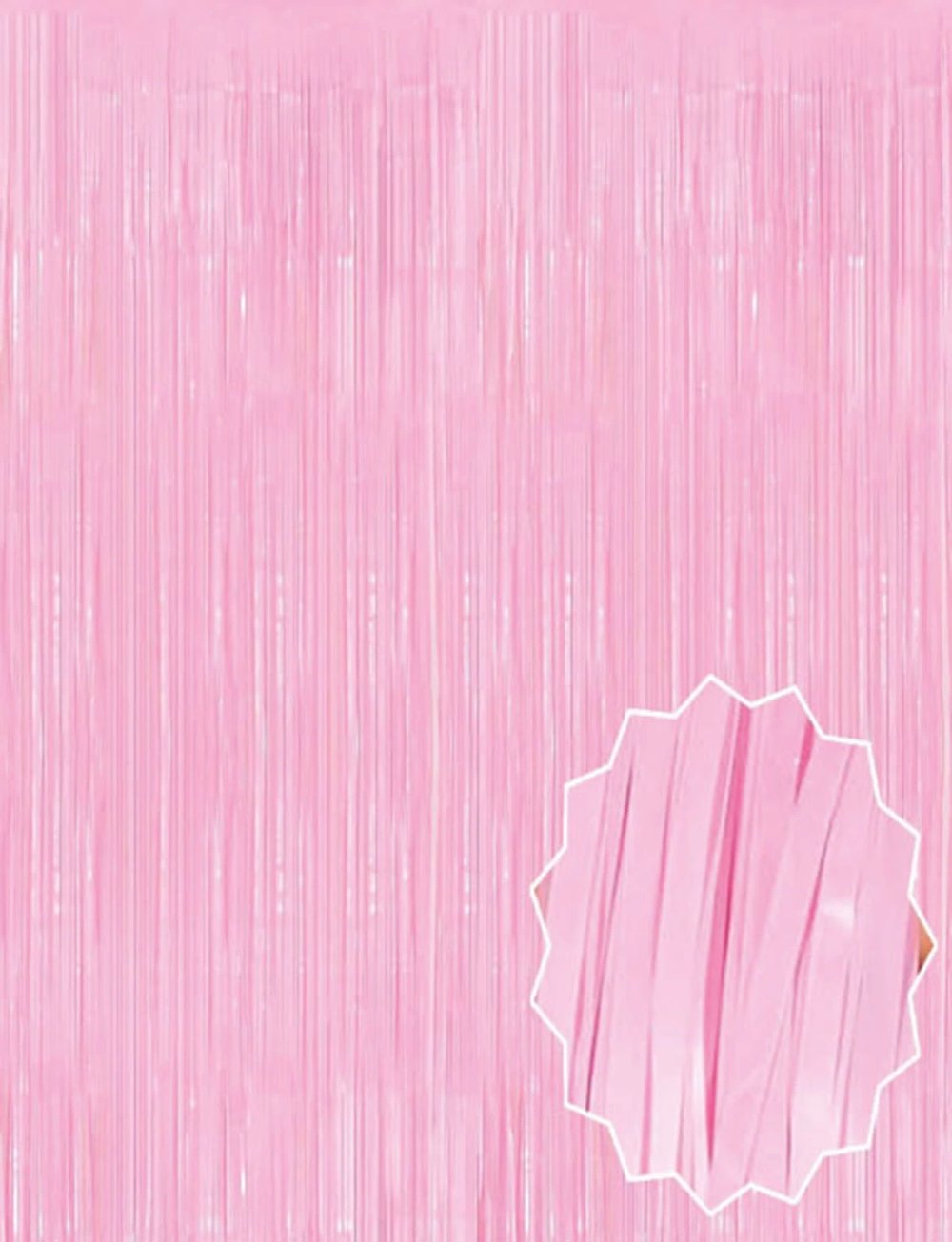 Soft Pembe Püsküllü Kapı Perdesi