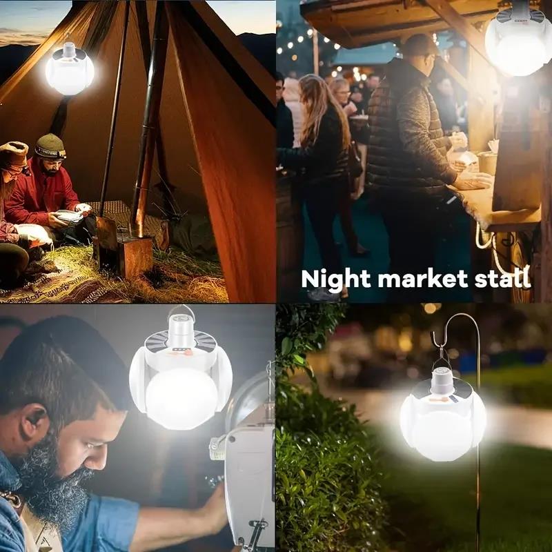Solar Güneş Enerji Ve Usb Sarjlı 5 Kanatlı Led Lamba (3936)