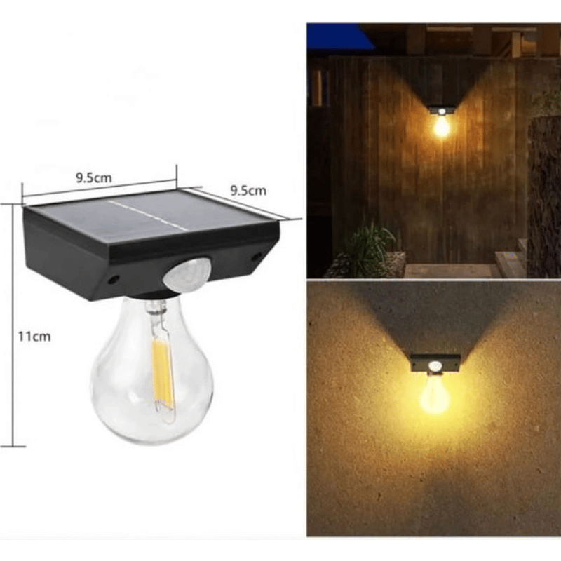 Solar Sensörlü LED Ampul Lamba - Güneş Enerjili - Dış Mekan Aydınlatma