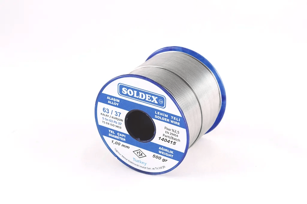 Soldex 63-37 Lehim Teli 500 Gr 1 Mm - Sn:63 - Pb:37