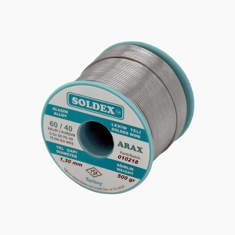 Soldex Arax 60-40 Lehim Teli 500 Gr 1 Mm - Sn:60 / Pb:40