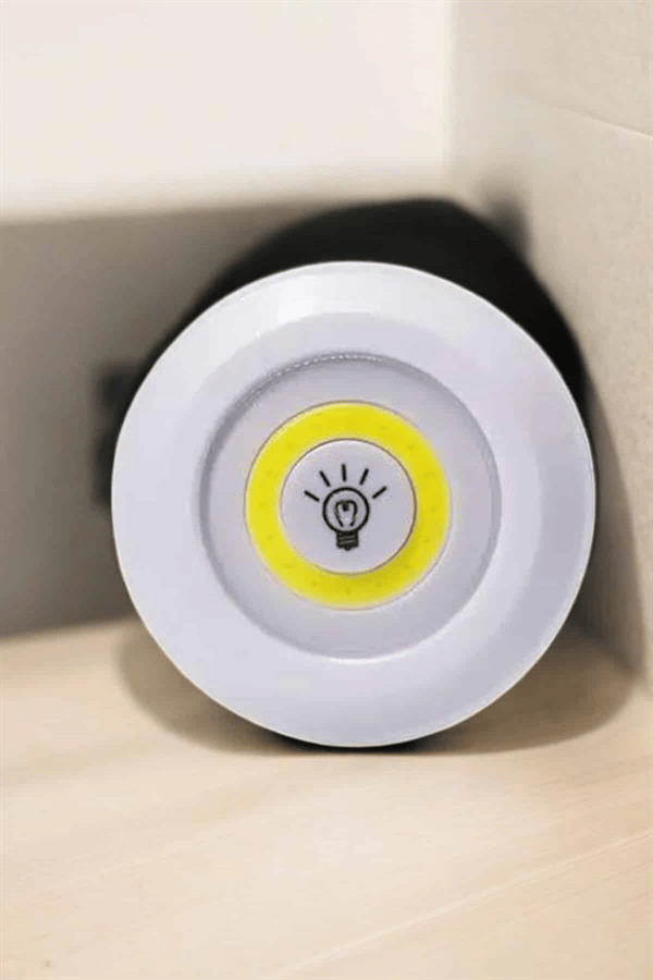 Spot Lamba Led Işık 3lü Uzaktan Kumandalı Pilli Yapışkanlı Kablosuz Yeni Nesil
