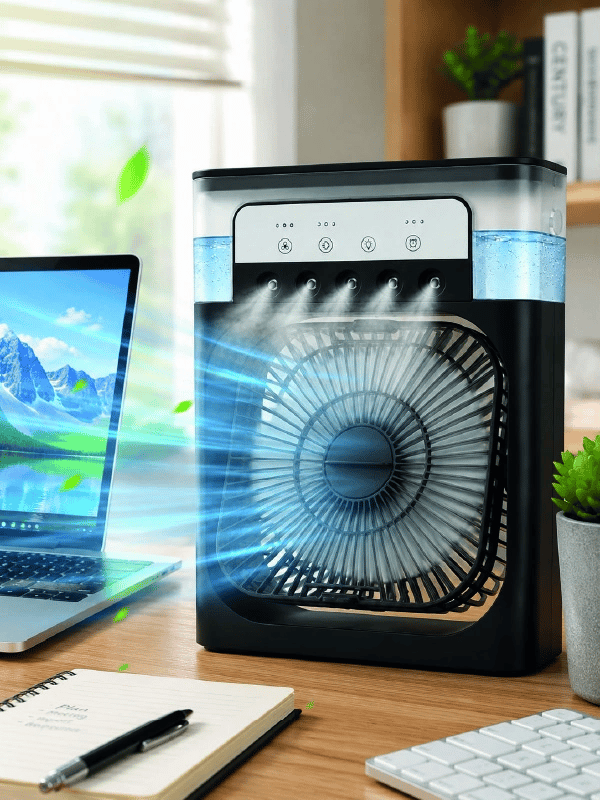 Su Hazneli Püskürtmeli Fan 1-3-5 Püskürtme Seçeneği, Type-C Güç Girişi
