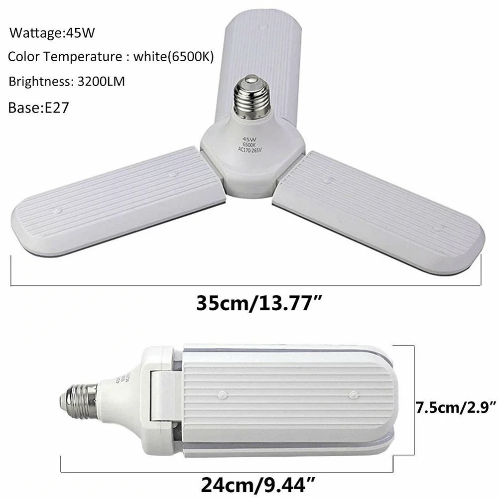 Sunlife Beyaz Işık 3 Pervaneli 45 Watt Tasarruflu Bx40