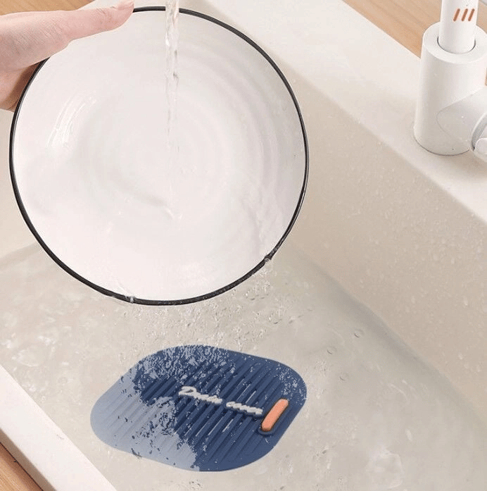 Süzgeçli Lavabo Gider Koruyucu Mat Gri