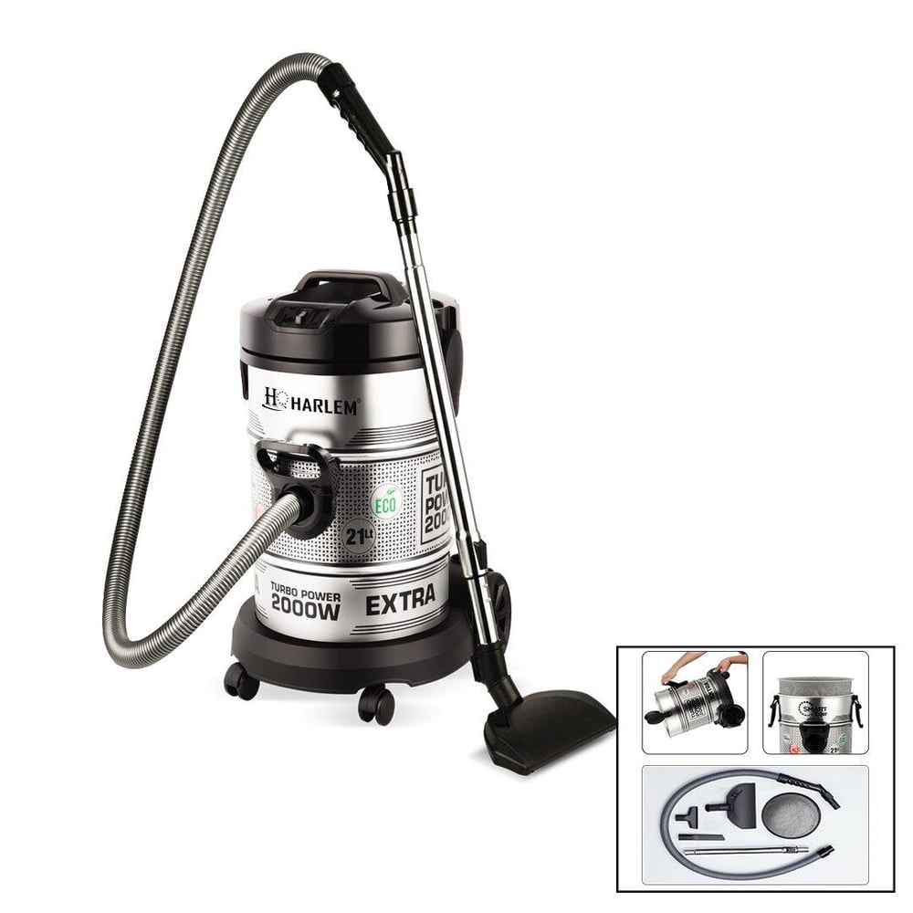 TORBASIZ - KURU VAKUMLU - METAL KASA ELEKTRİKLİ SÜPÜRGE 21LT - 2850W HSV-622DVC (3936)