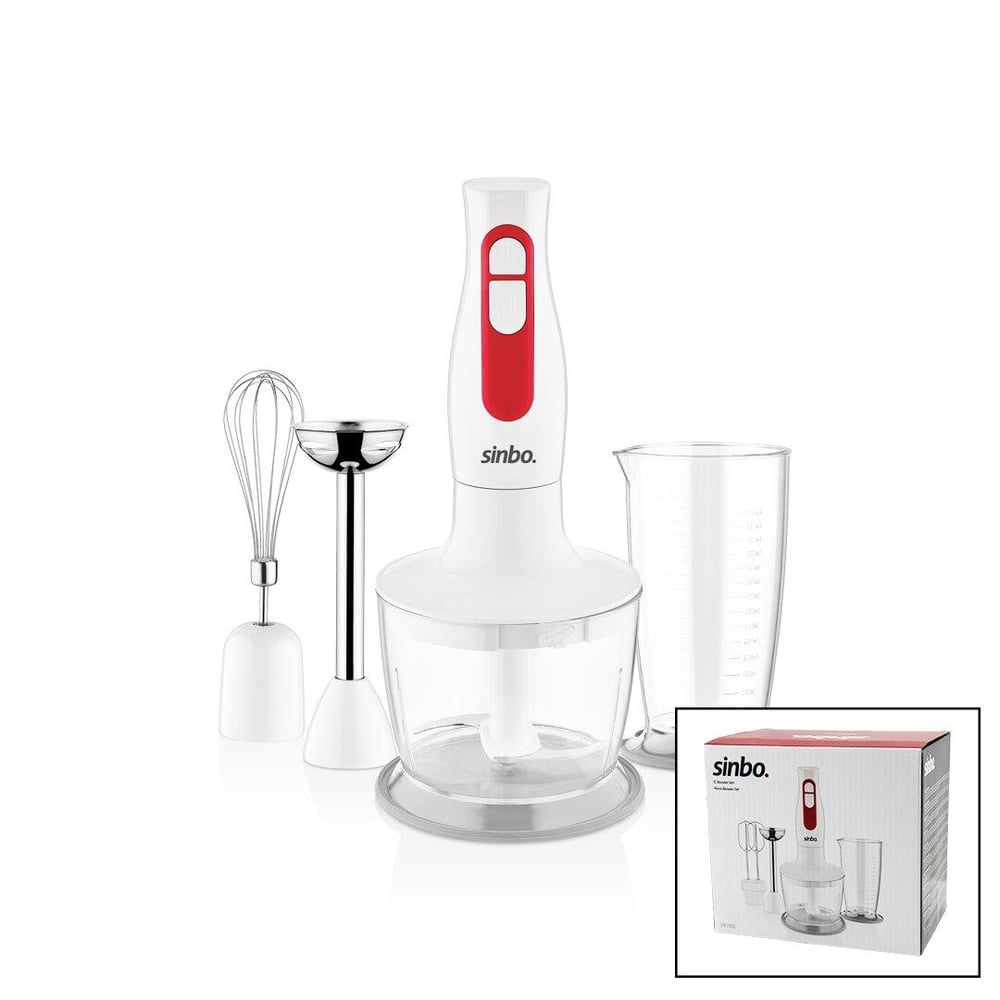 TURBO EL BLENDER SETİ DOĞRAYICI- MİKSER- BLENDER 2 KADEME HIZ 600ML HAZNE - 700ML ÖLÇÜ KABI SHB-3100S (3936)