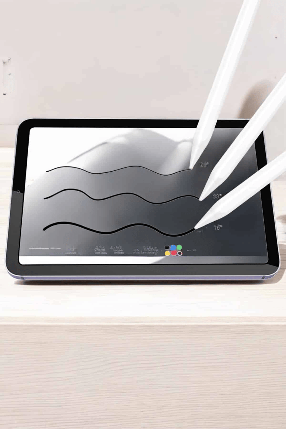 Tablet Kalemi iOS Android Windows Uyumlu Yedek Uçlu Universal Çizim Kalemi