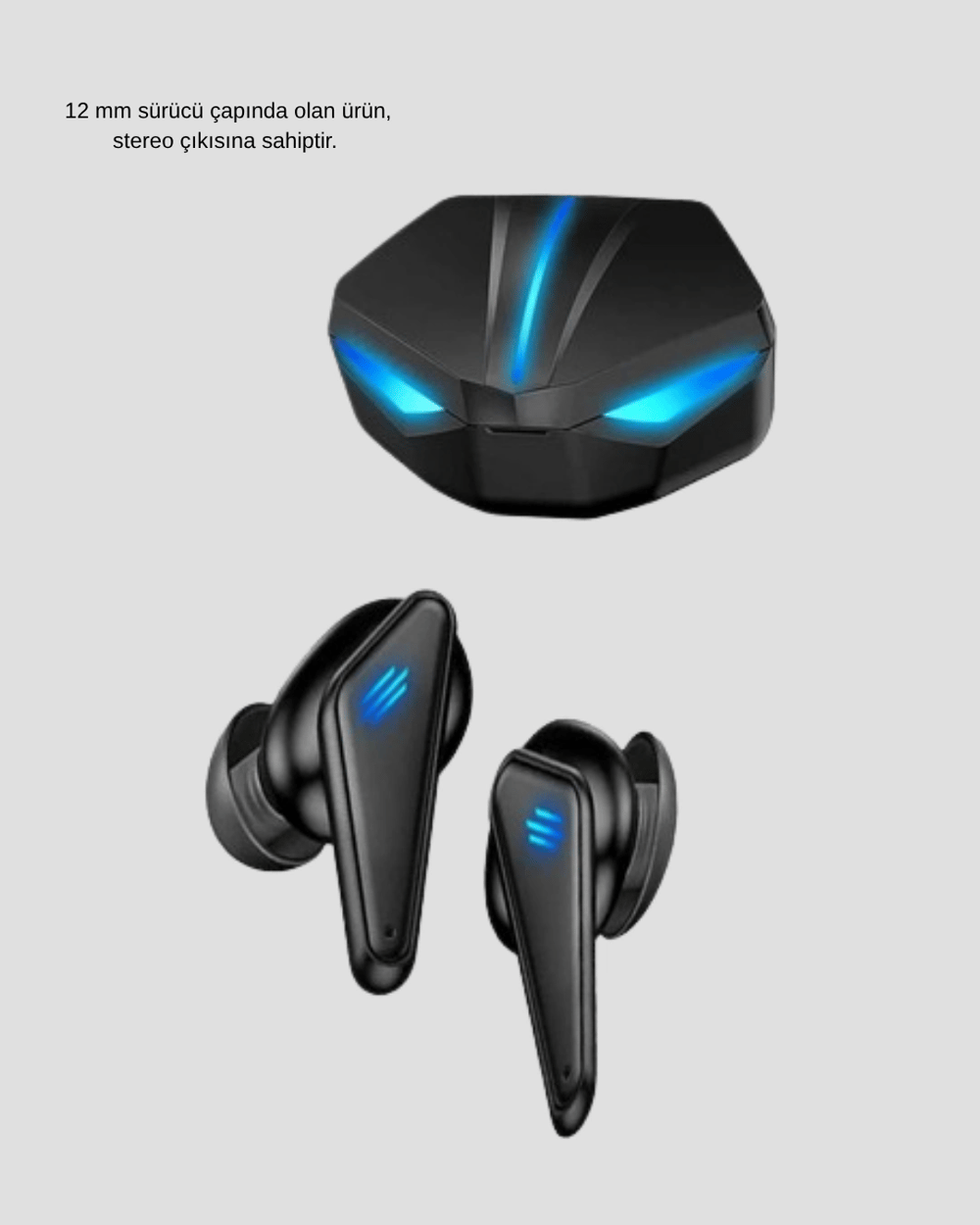 Tam Kablosuz Oyuncu Kulaklığı 5.0 Bluetooth LED Kontrollü Yeni Nesil