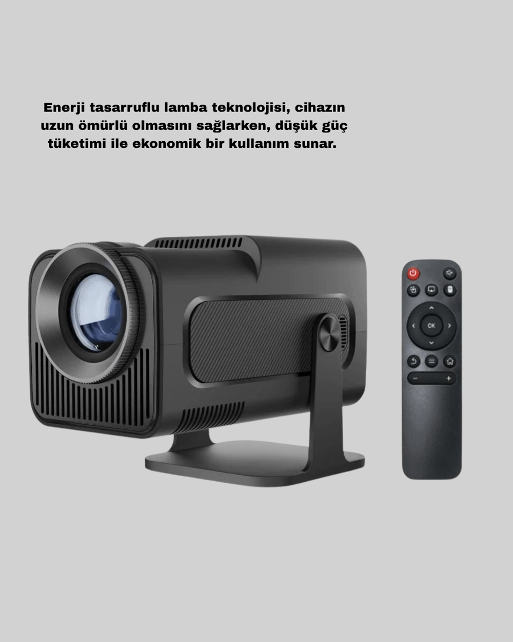 Taşınabilir Akıllı Projeksiyon HDMI USB Uyumlu Oyun Destekli Kompakt