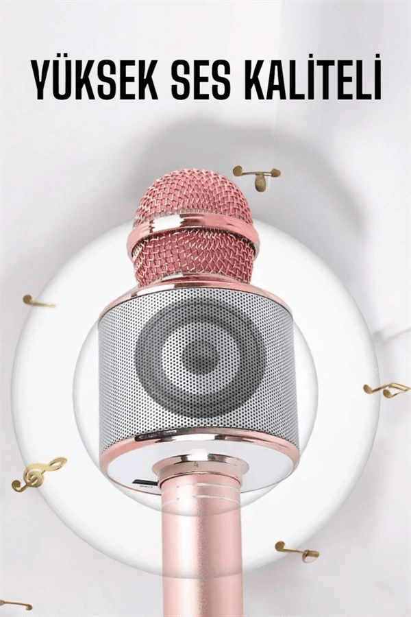 Taşınabilir Bluetooth Karaoke Mikrofon: Hafıza Kart Girişli, Etkileyici Performans