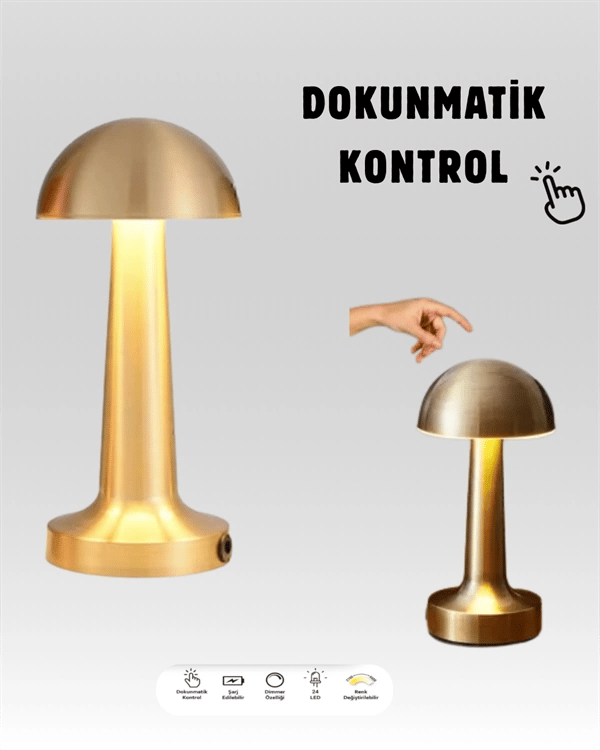 Taşınabilir Dokunmatik LED Lamba – Sıcak & Soğuk Işık Ayarı