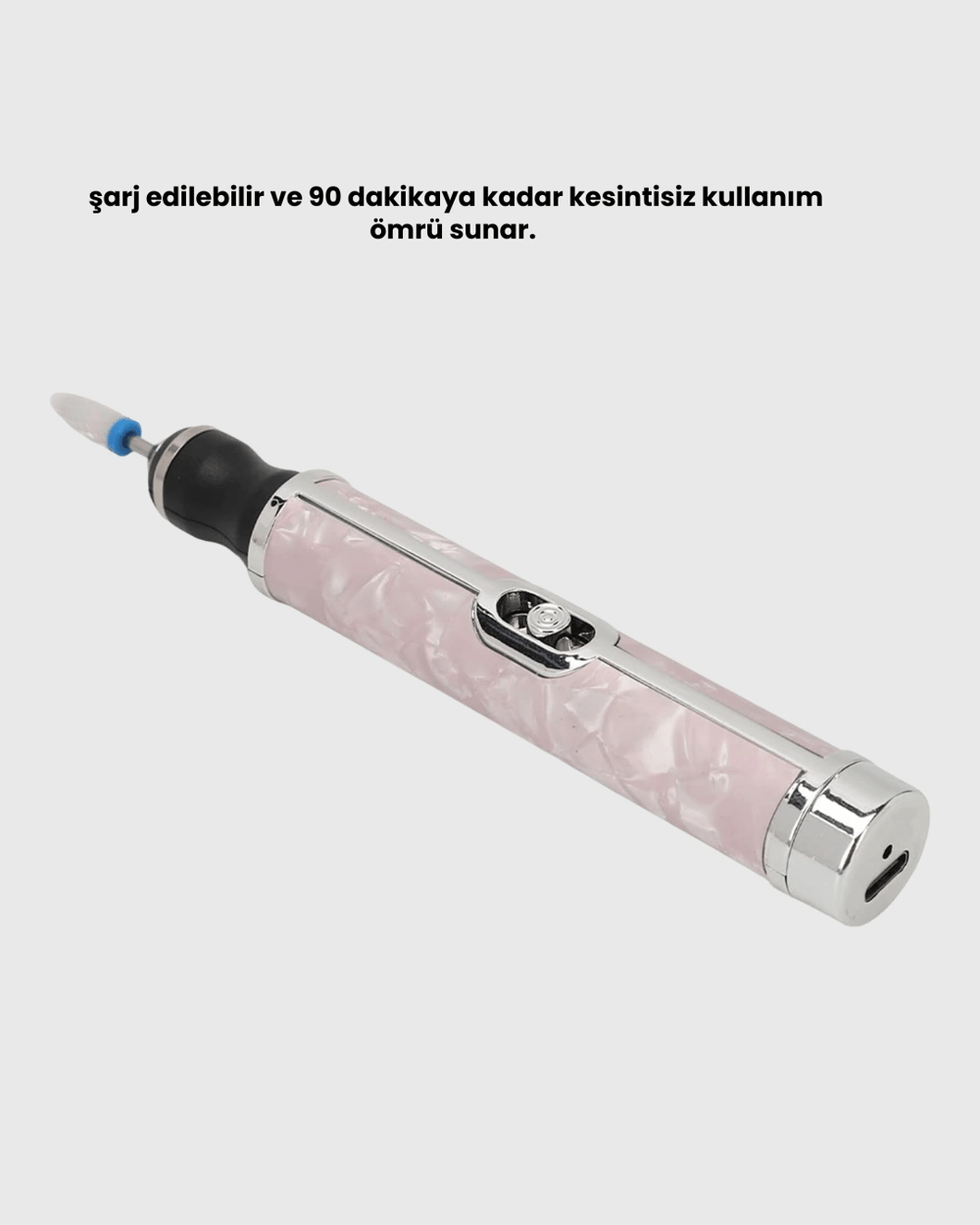 Taşınabilir Elektrikli Tırnak Törpüsü 500 mAh USB Şarjlı Manikür Cihazı