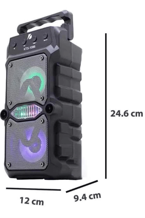 Taşınabilir Kablosuz Bluetooth Hoparlör Uzun Pil Ömrü Led Işıklı