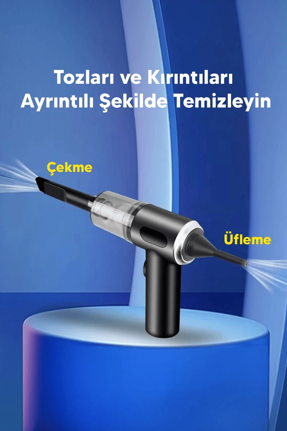 Taşınabilir Kablosuz Elektrikli El Süpürgesi- Ev, Ofis, Araba ,Klavye Temizliği İçin İdeal
