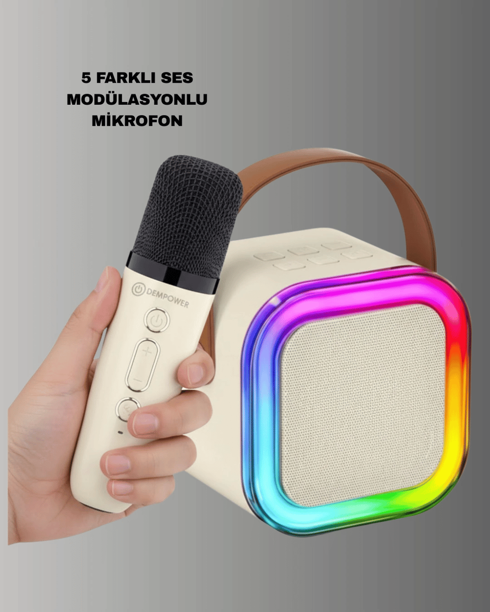 Taşınabilir Karaoke Mikrofon Seti Bluetooth Hoparlörlü Yeni Nesil