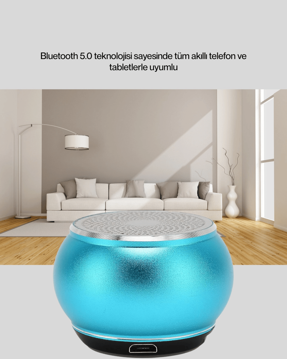 Taşınabilir Mini Bluetooth Hoparlör 9m Menzil Dahili Mikrofon Yeni Nesil