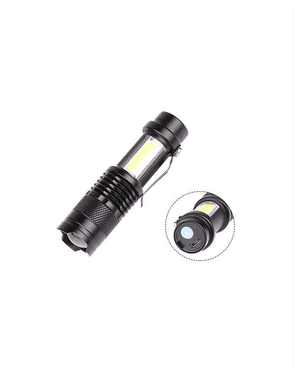 Taşınabilir Şarjlı LED Fener - 4 Modlu, 2000LM, Ayarlanabilir Odak