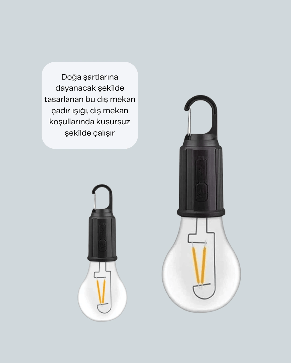 Taşınabilir Sıcak Işık Yayan Kamp Lambası