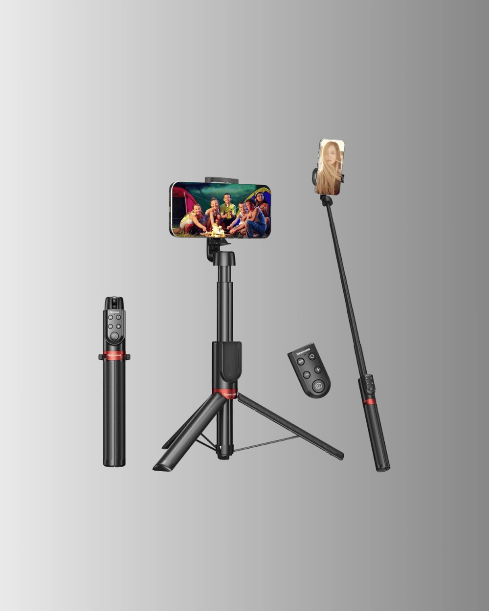 Taşınabilir Tripod ve Selfie Çubuğu Vlog ve Video Çekimi