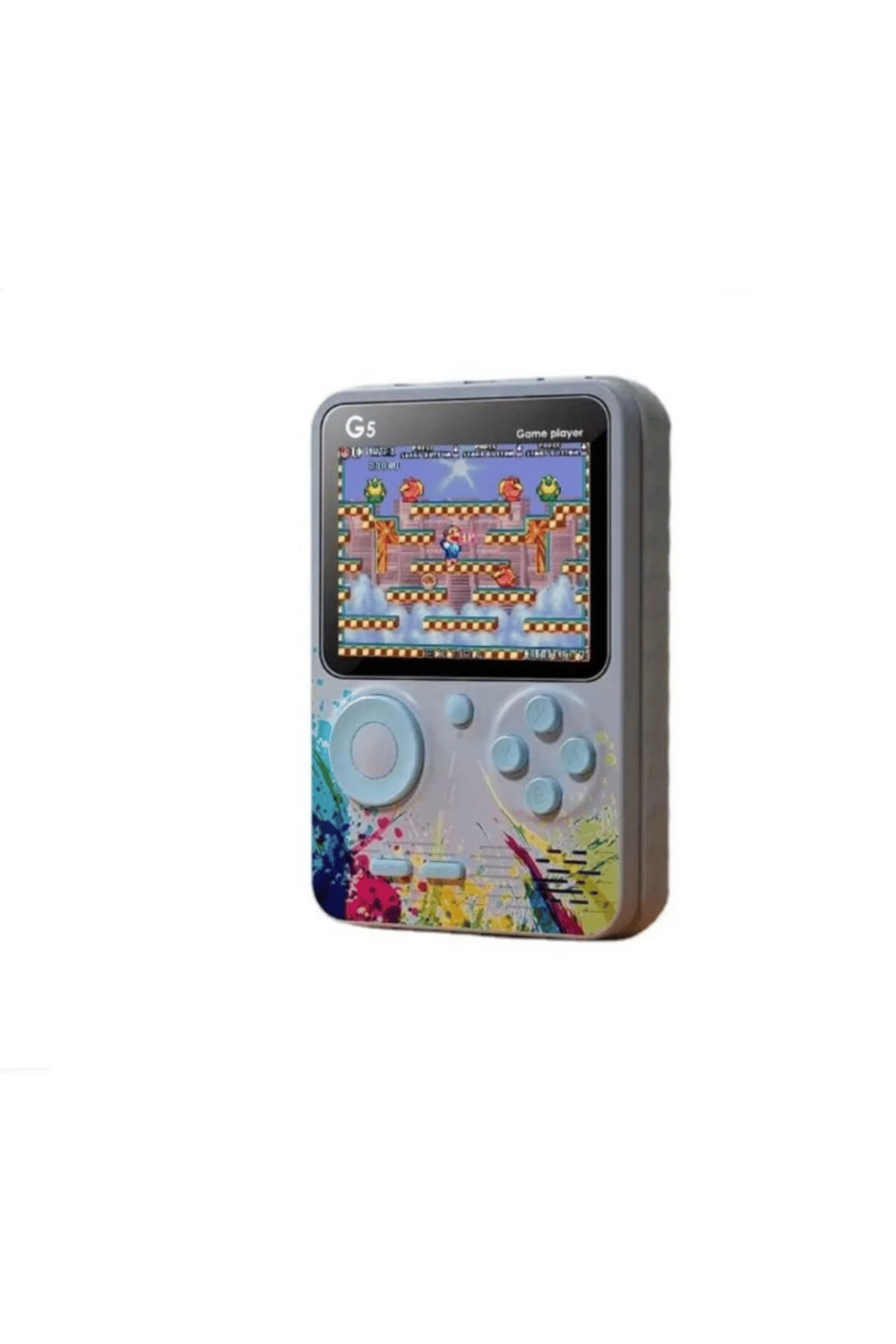 Taşınabilir mini el oyun konsolu 500 oyunlu Bluetooth bağlantılı gri renk gamepad